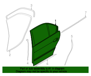 41528223885 - 1995-2001 BMW 740i Door Shell (41-52-8-223-885) | BMW of ...