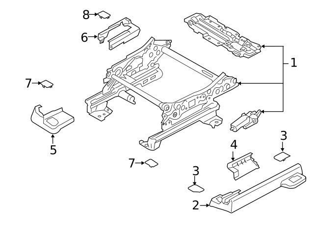 Genuine Ford Track Cover Cap FL3Z-15672A40-AB - OEM For F-150, Expedition, Navigator