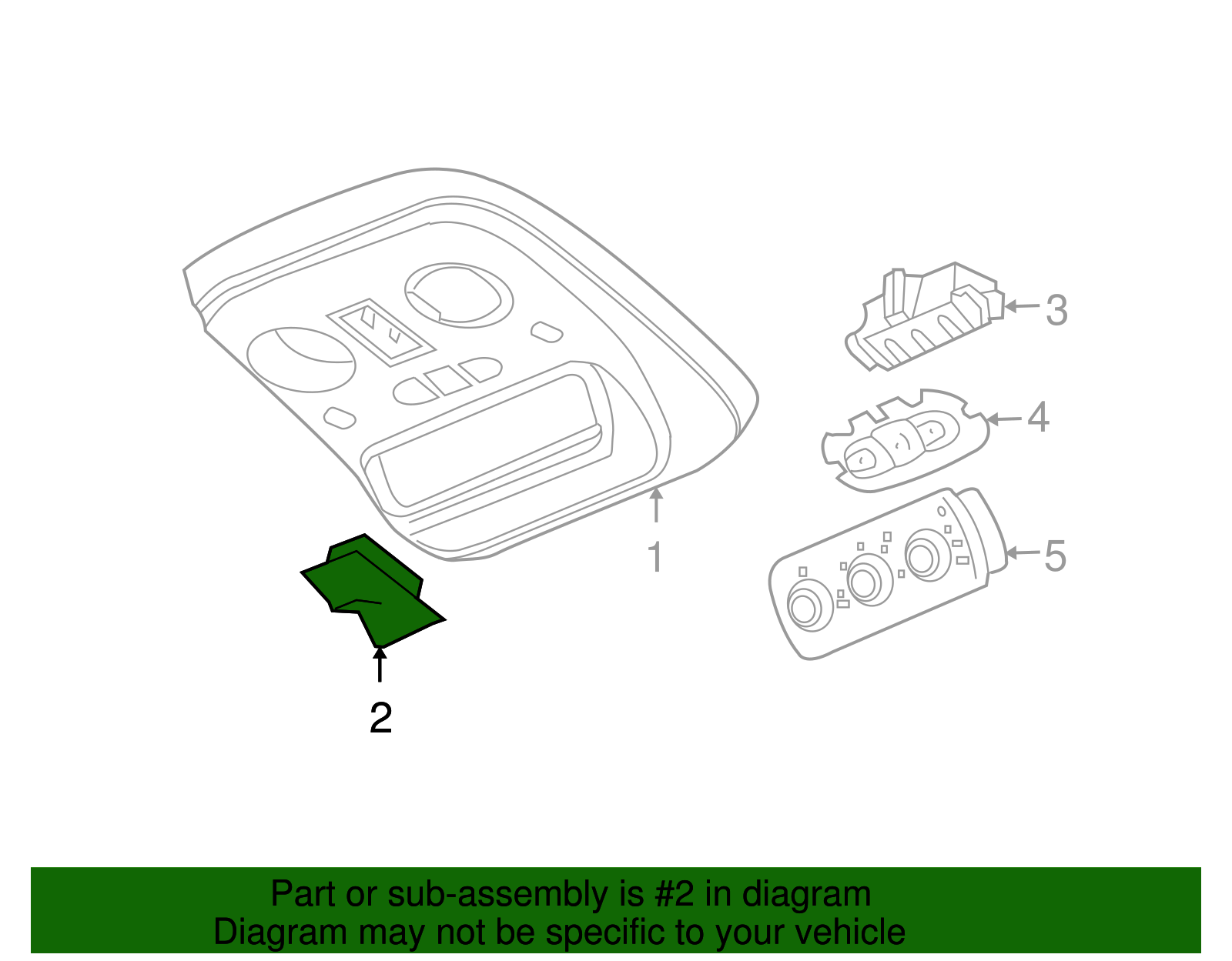 Sunroof Switch - GM (88937182)