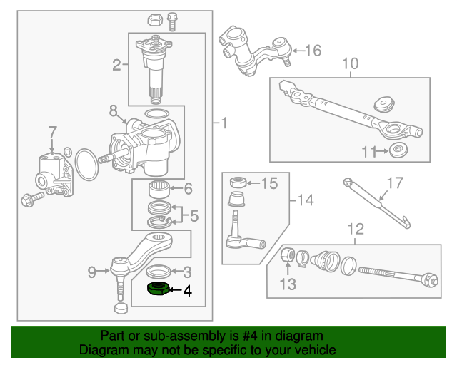 Pitman Shaft Nut GM (11610454)