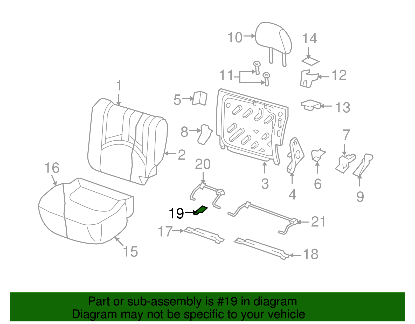 Seat Support Bracket - Ford (YL8Z-7863135-AA)