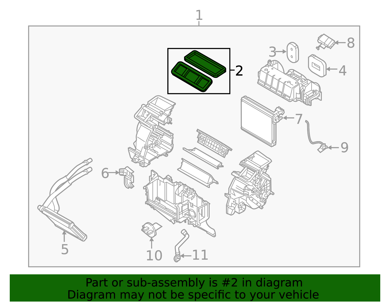 AC & Heater Assembly Seal - Toyota (87429-WB001)