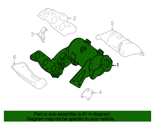 132140001080 Exhaust Manifold 20082015 Smart Fortwo MercedesBenz USA Parts