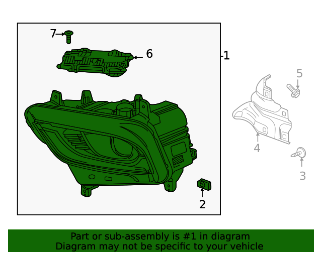 2022 Buick Enclave Headlamp Assembly 84848267
