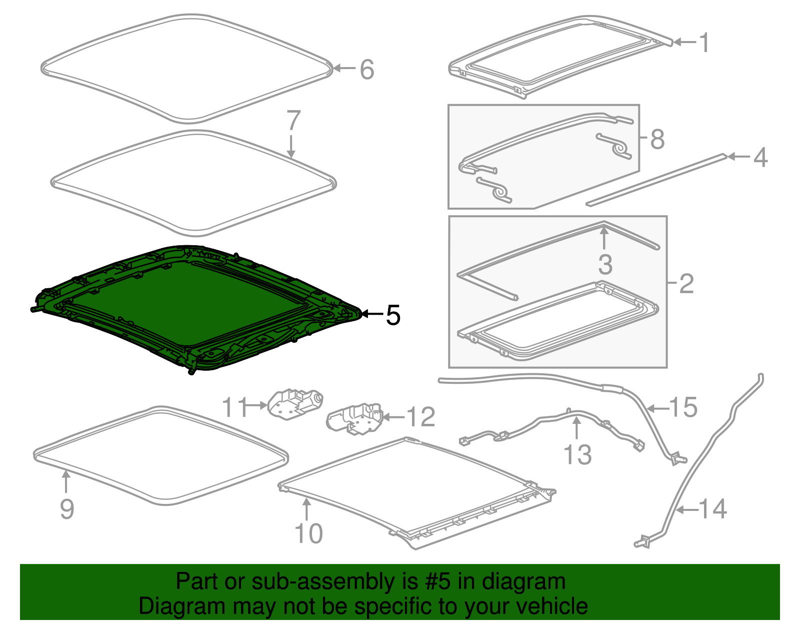 Sunroof Housing - Cadillac (84114678)