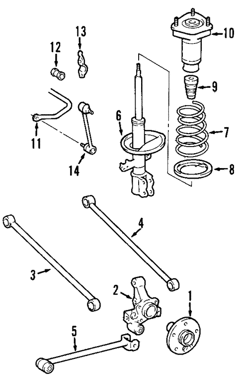Rear Suspension for 2008 Lexus RX400h | Genuine Lexus Parts