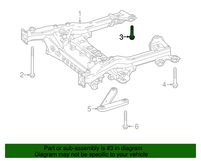 00000000824564 Engine Cradle Rear Bolt 20162020 MercedesBenz