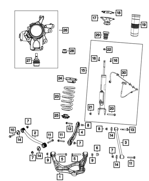 Rear Suspension and Cradle for 2018 Jeep Grand Cherokee #2