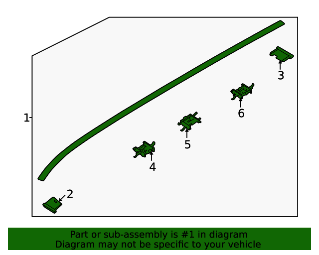 87230R0000 Roof Molding 2022 Kia Carnival Kia Auto Parts