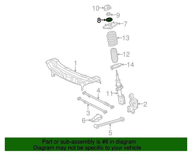 19972016 GM Rear Suspension Strut Mount Washer 11609622 GM