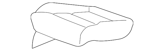 Light Vanilla Rear Passenger Side Seat Cushion Cover - Cadillac (84131034)