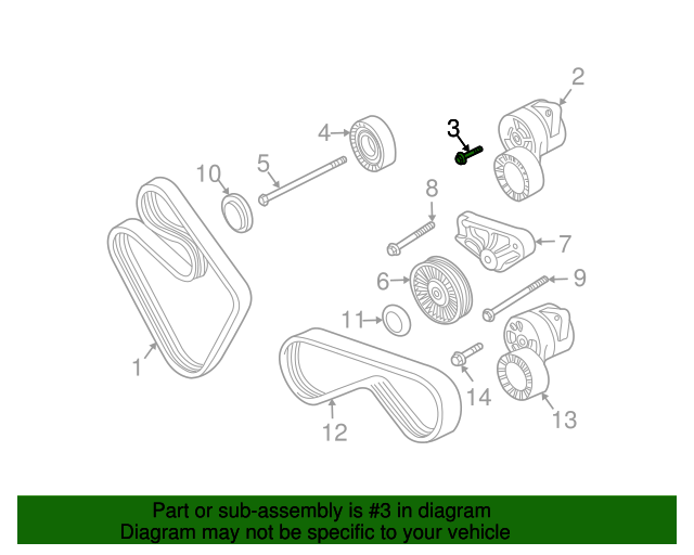 Genuine BMW 07119905533 Belt Tensioner Bolt FREE Shipping on