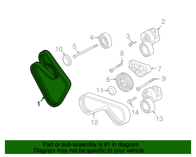 11287636372 Serpentine Belt 20032005 BMW Z4 BMWPartsHub
