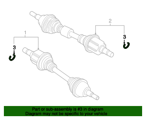 Genuine OEM Ford Part - Cv Axle Shaft C-Clip 4S7Z-4B422-A Genuine OEM