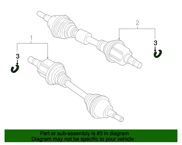 20122018 Ford Focus Cv Axle Shaft CClip 4S7Z4B422A Schultz Ford