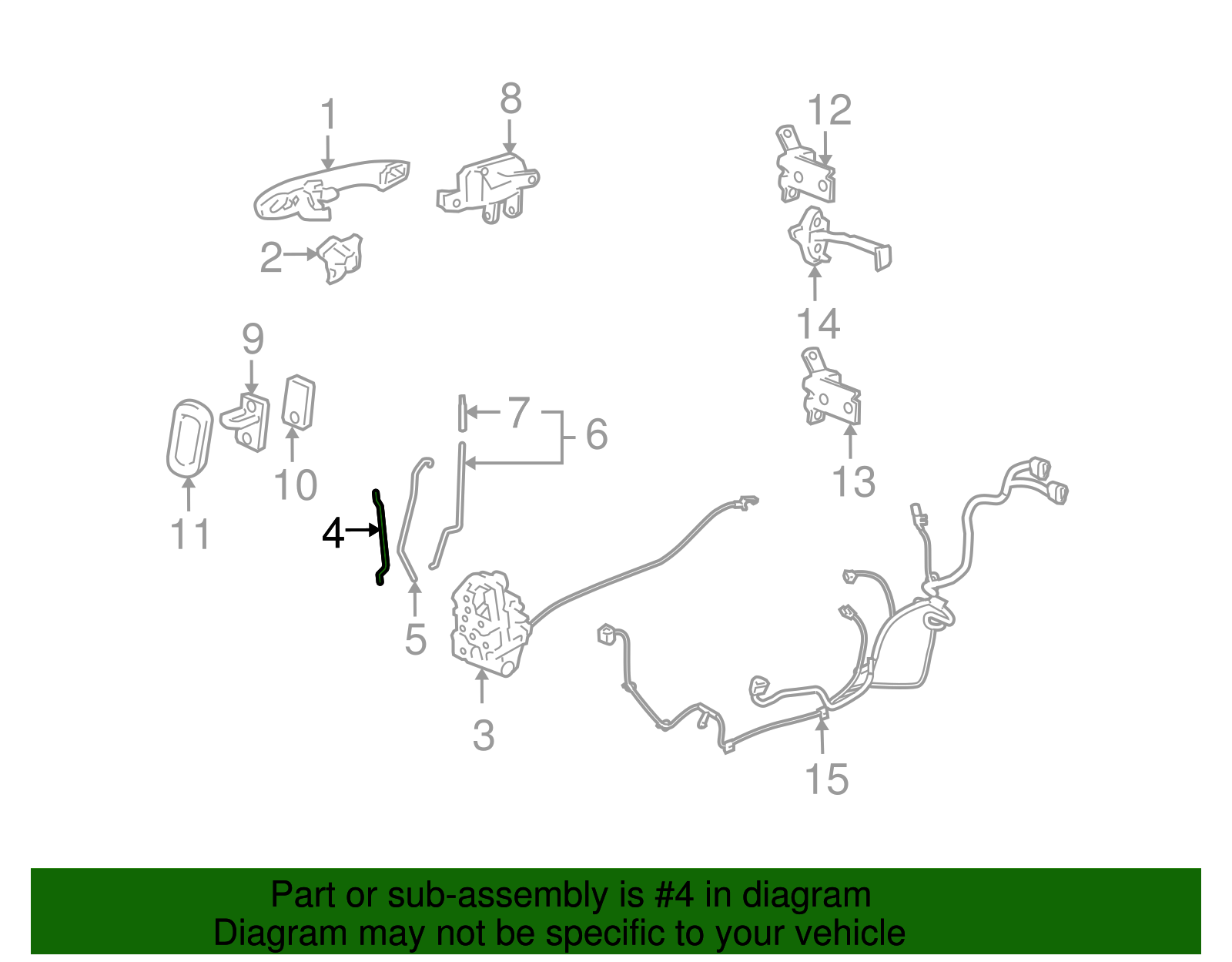 Rod-Front S/D Lk Cylinder - GM (10346191)