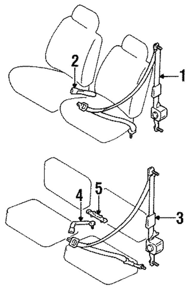 19941995 Toyota Pickup Belt Assembly, Front Seat Outer, Left 73220