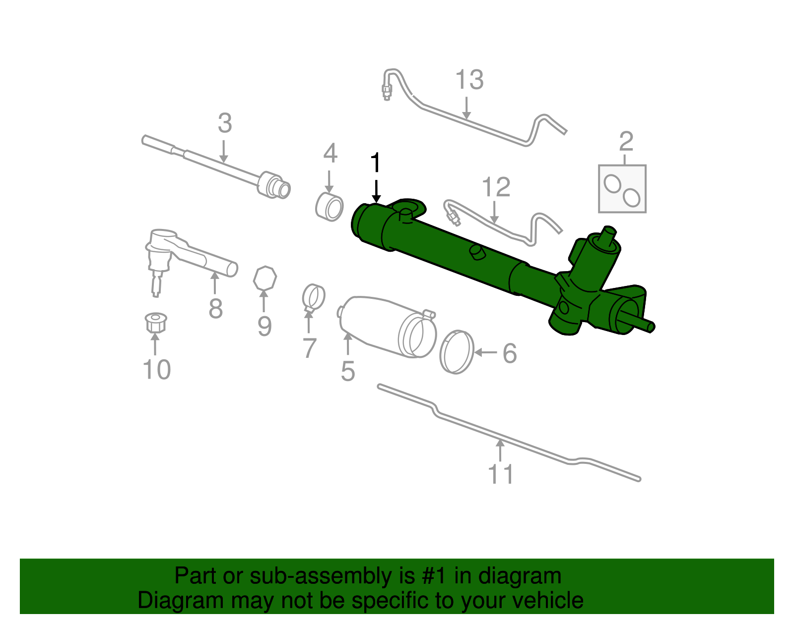 Rack and Pinion Steering Gear - GM (19330576)