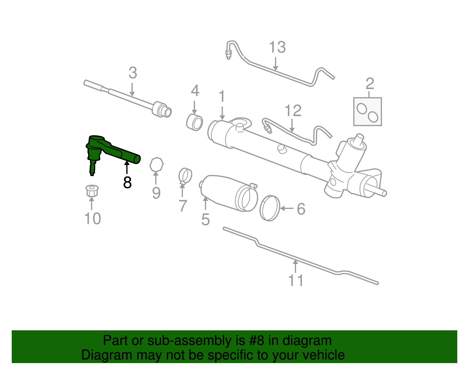 Front Steering Linkage Outer Tie Rod - GM (19418690)