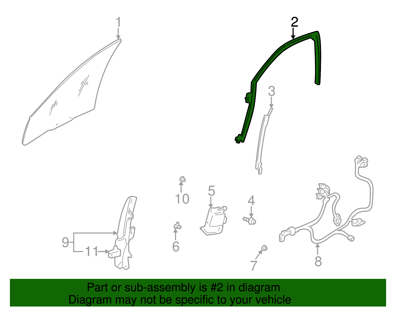 Glass Weather-Strip - Buick (25769331)