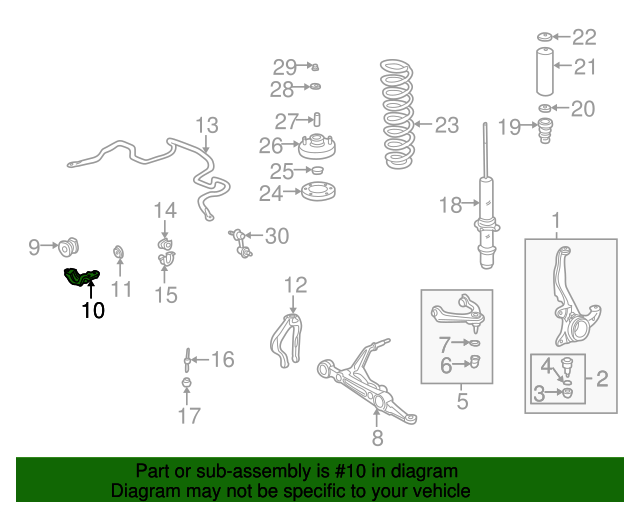 19962001 Honda Lower Control Arm Bracket 51393S04000 XportAuto