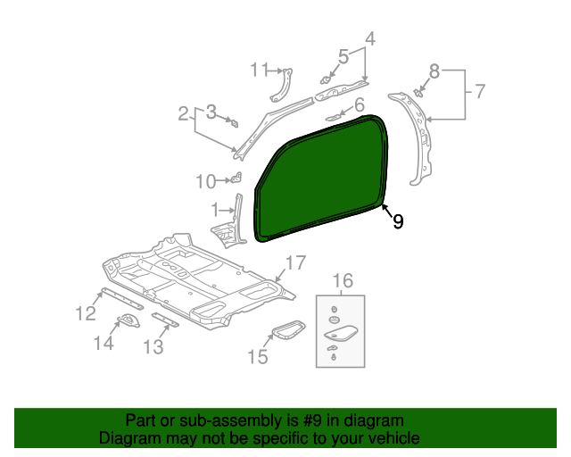 20002006 Toyota Tundra Door Seal (Left, Front) 623120C010 OEM Parts