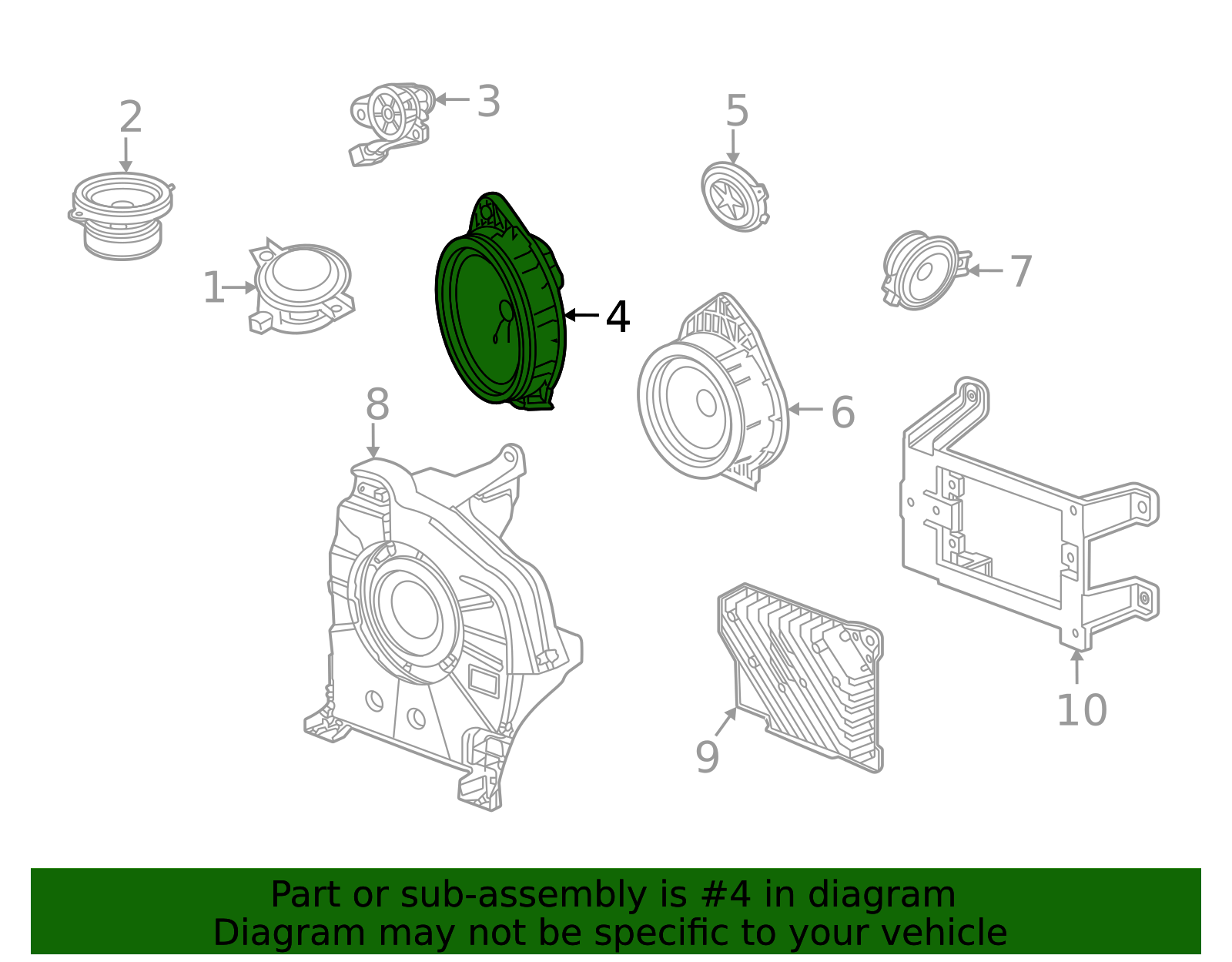 Front Side Door Radio Speaker - GM (85137150)