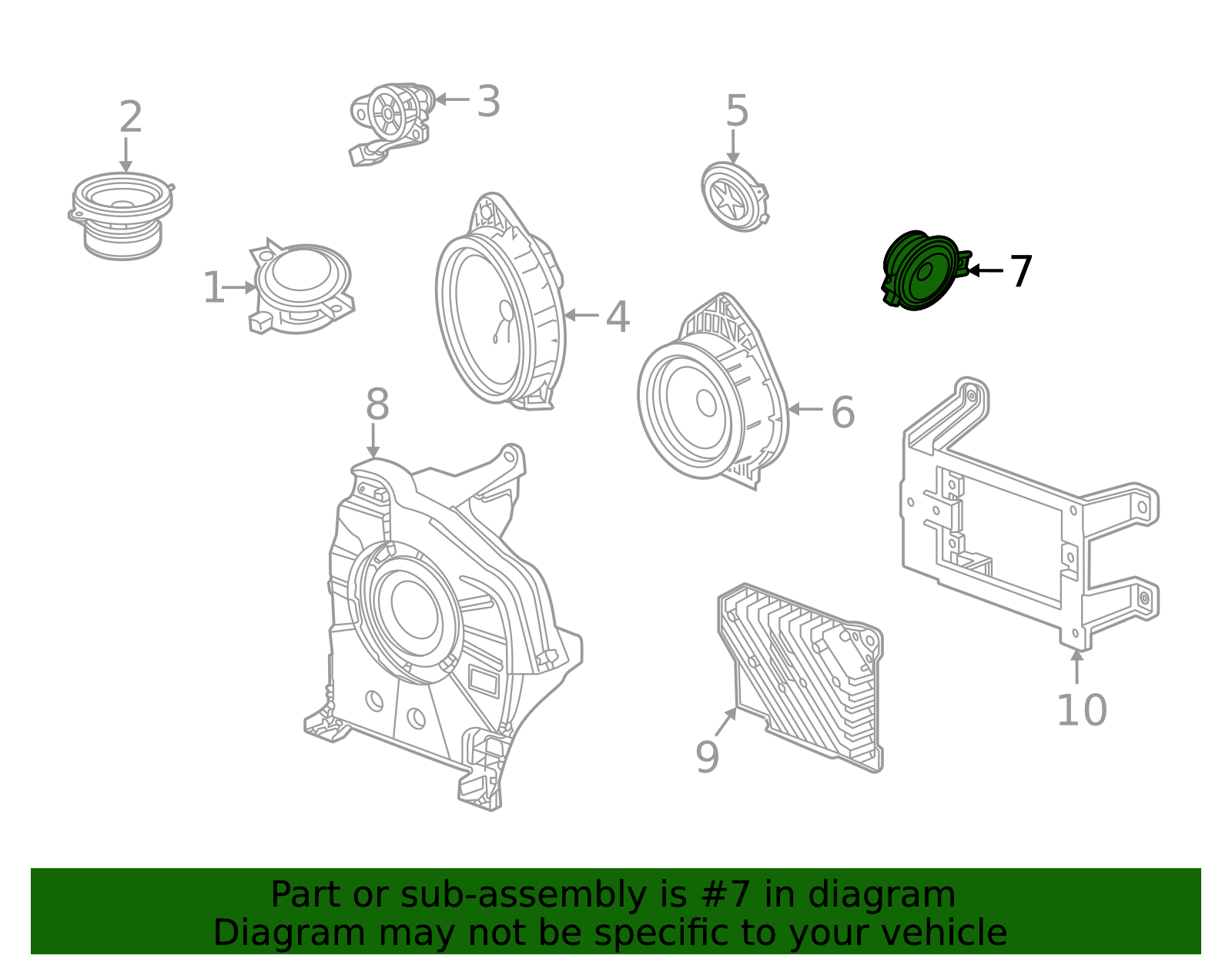 Body Rear Corner Upper Garnish Molding Speaker - GM (84442149)