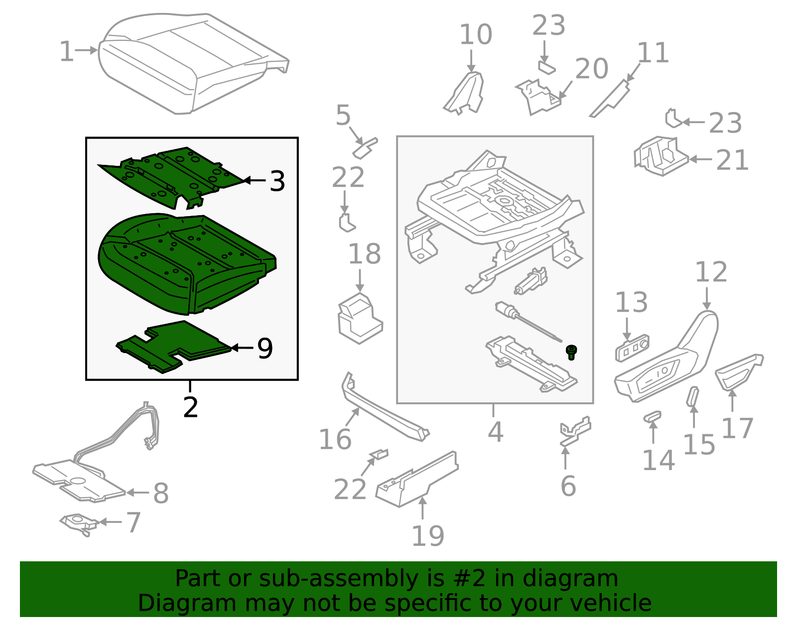 Seat Cushion Pad - Ford (LB5Z-7863840-A)