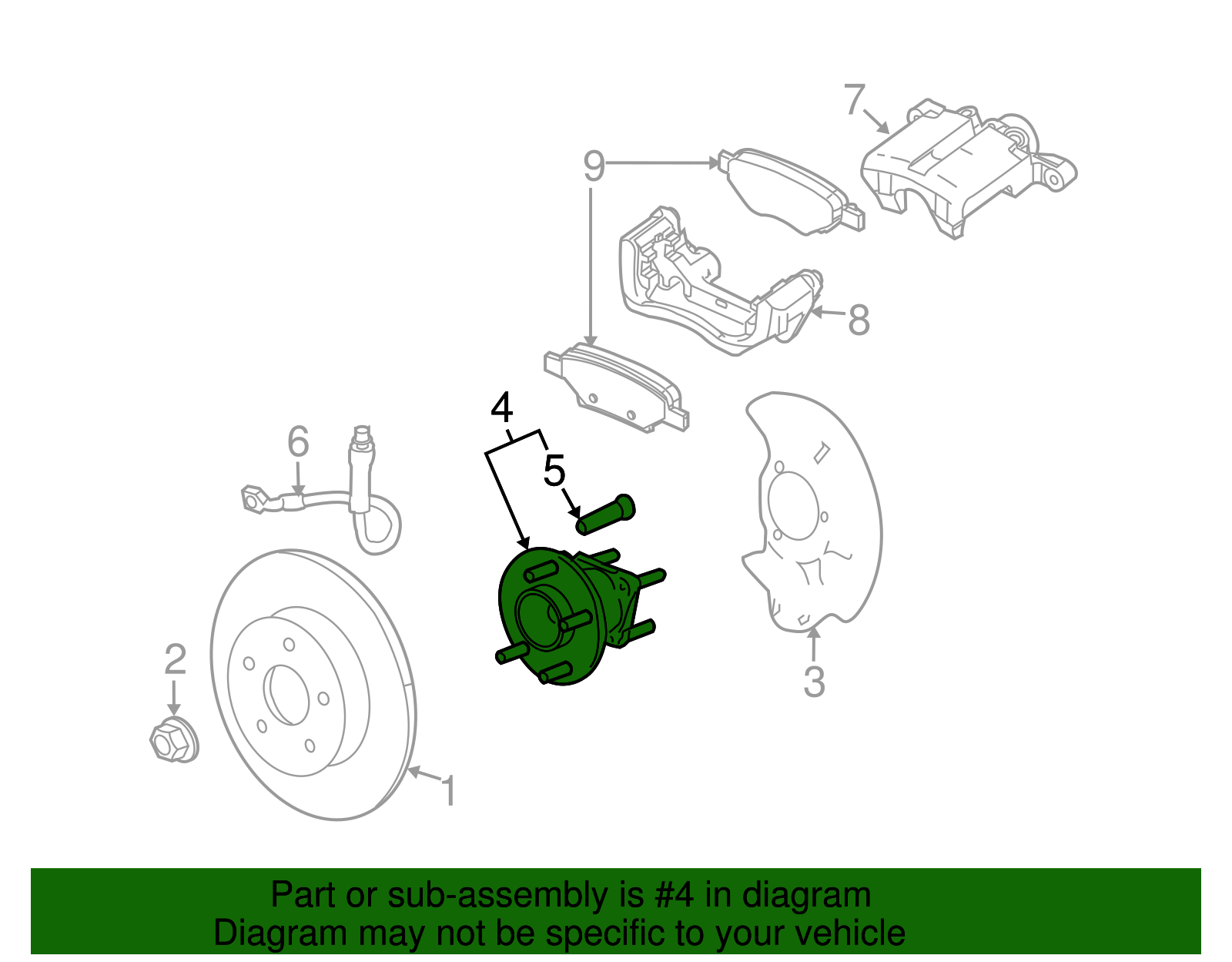 Hub Assembly-Front Whl (W/ Whl Spd   Sen) - GM (10345966)