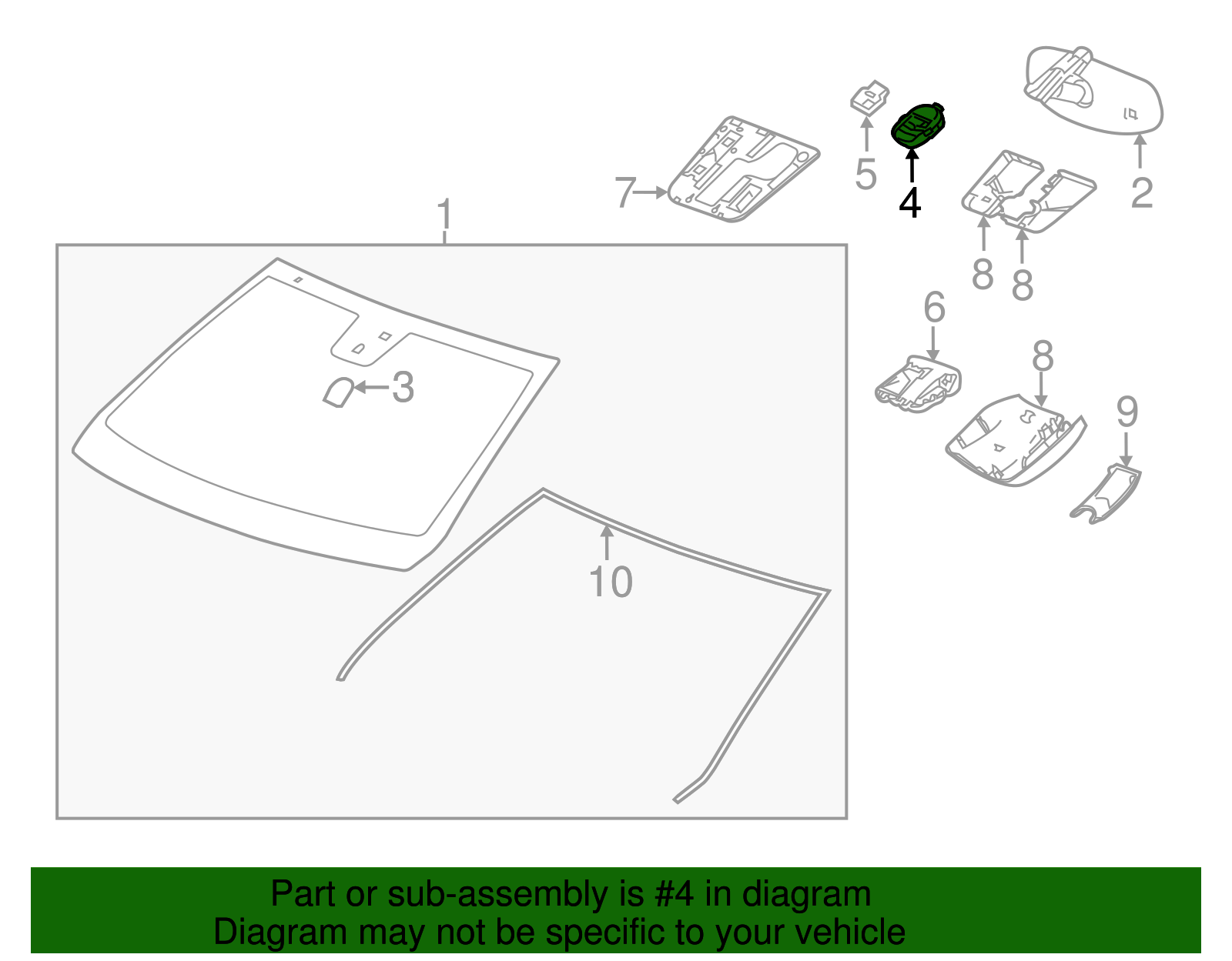 Windshield Multi-Function Sensor - GM (95157887)