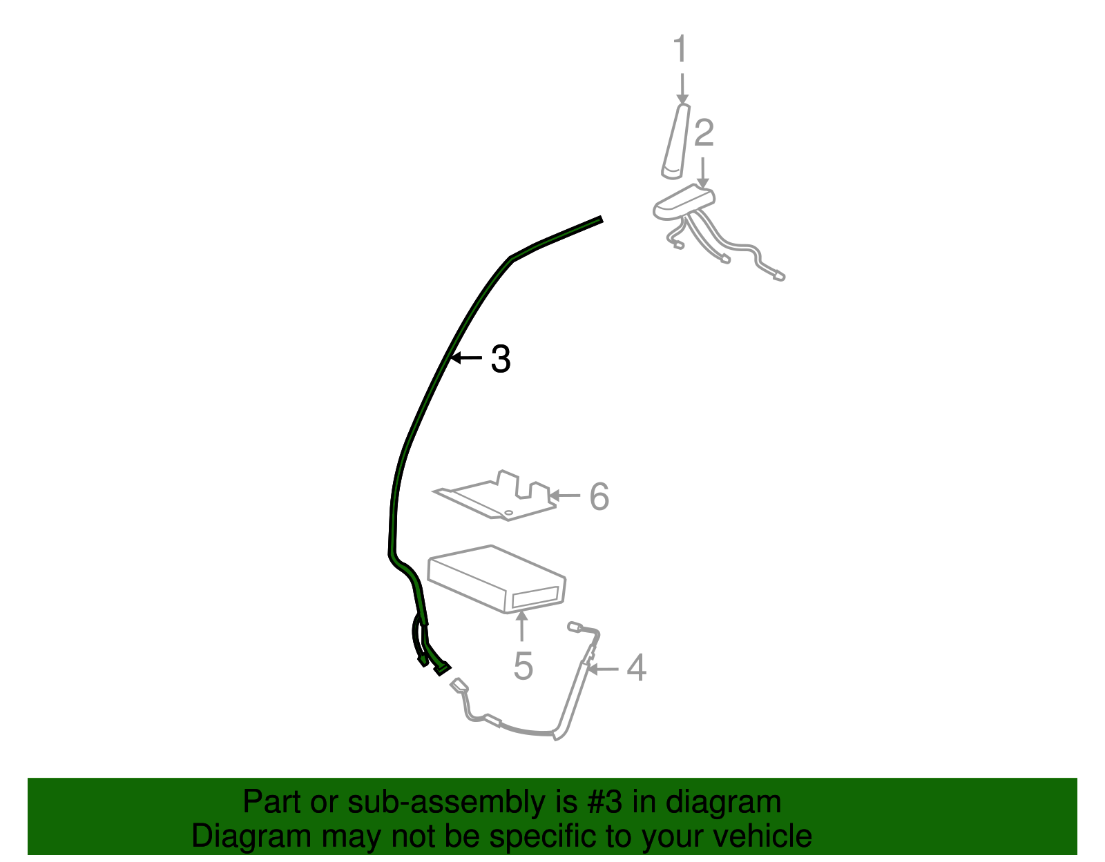 Cable Assembly-M/Tel Antenna - GM (25860401)