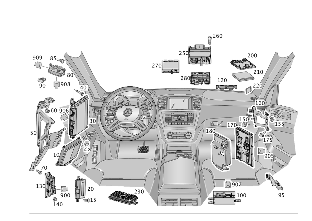AMG 鍵 001-545-45-30 - Plug Connector Housing 2006-2019 Mercedes