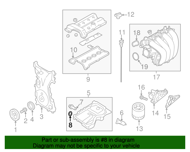 19852024 Mazda Engine Oil Drain Plug Gasket 995641400
