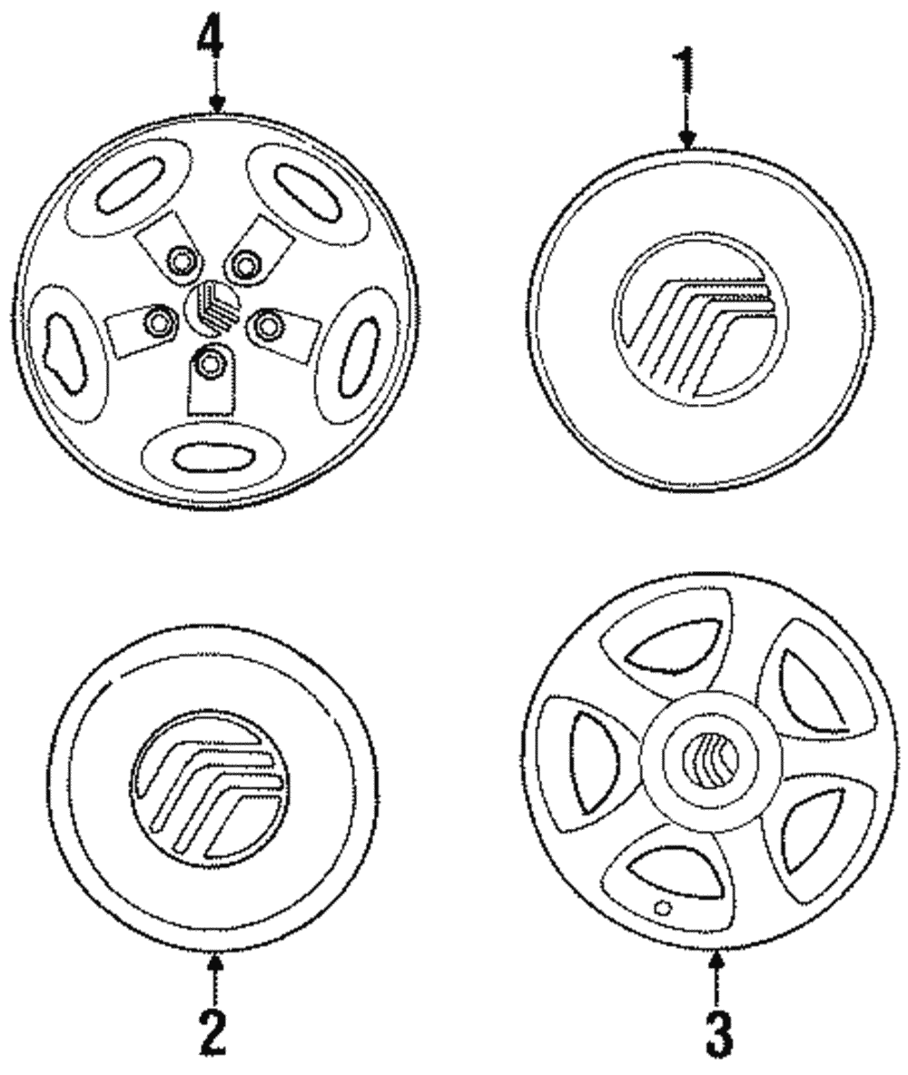 Center Cap - Ford (YF5Z-1130-BA)
