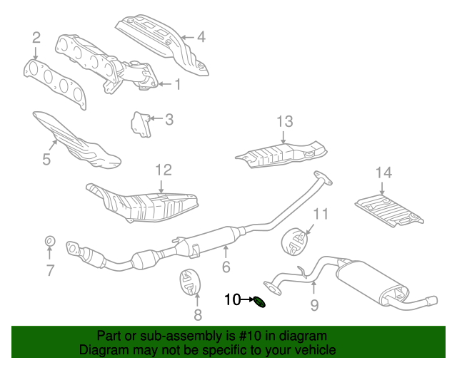 20032008 Pontiac Vibe Exhaust Pipe Seal 88969137