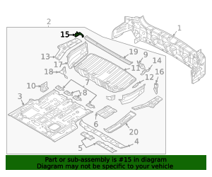 657K6-R0000 - Floor Extension Reinforcement 2022-2025 Kia Carnival ...