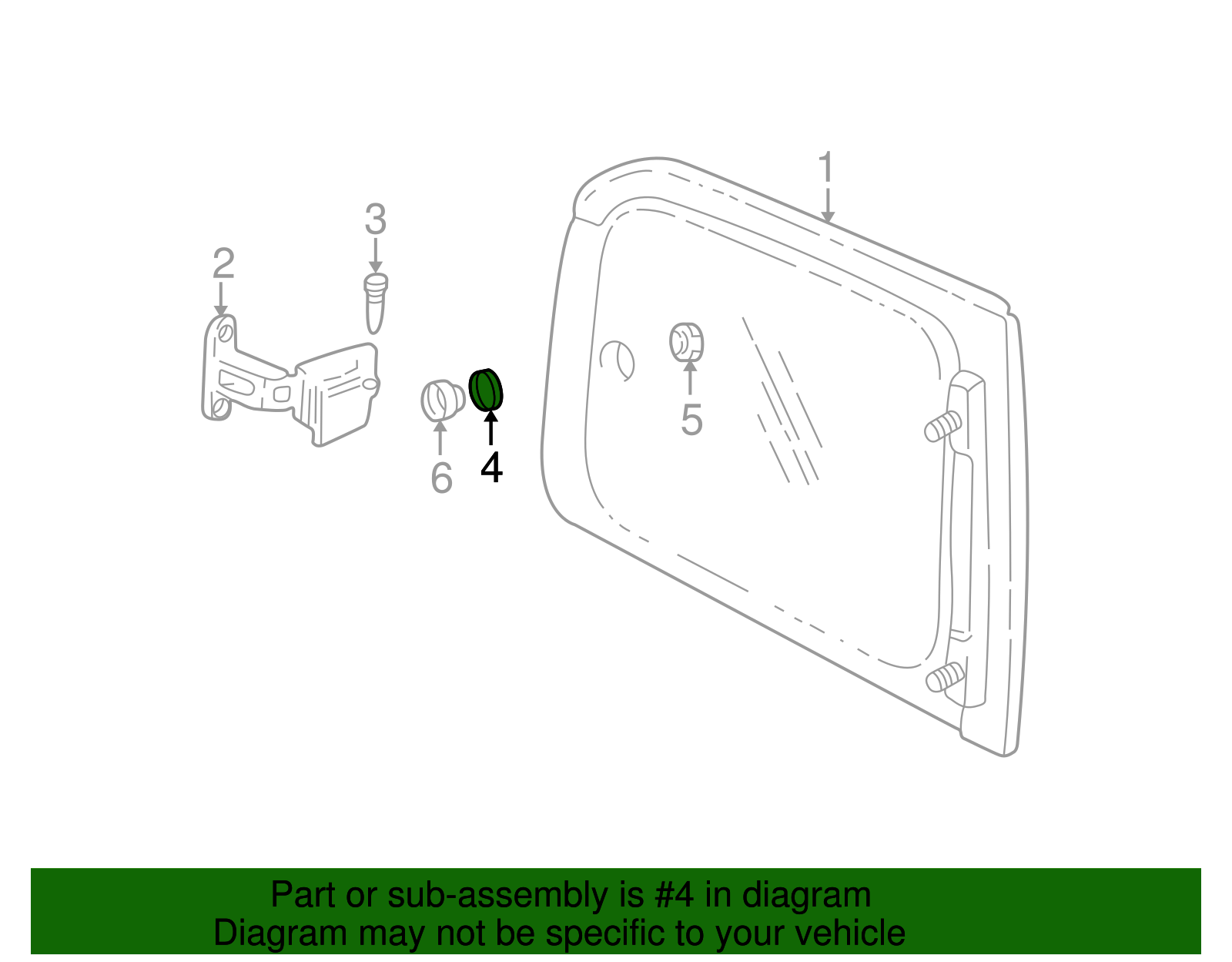 Door Glass Bushing - GM (20586100)
