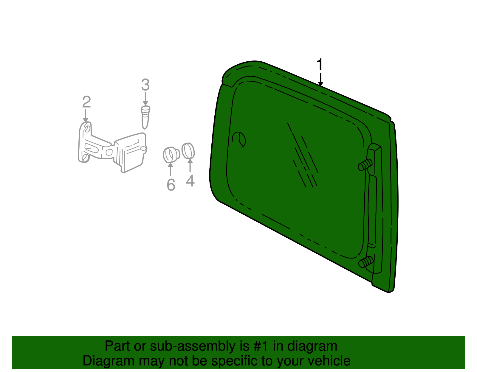 Window Assembly, Body Side Front <Use 1C4J 2100A> - GM (12457557)