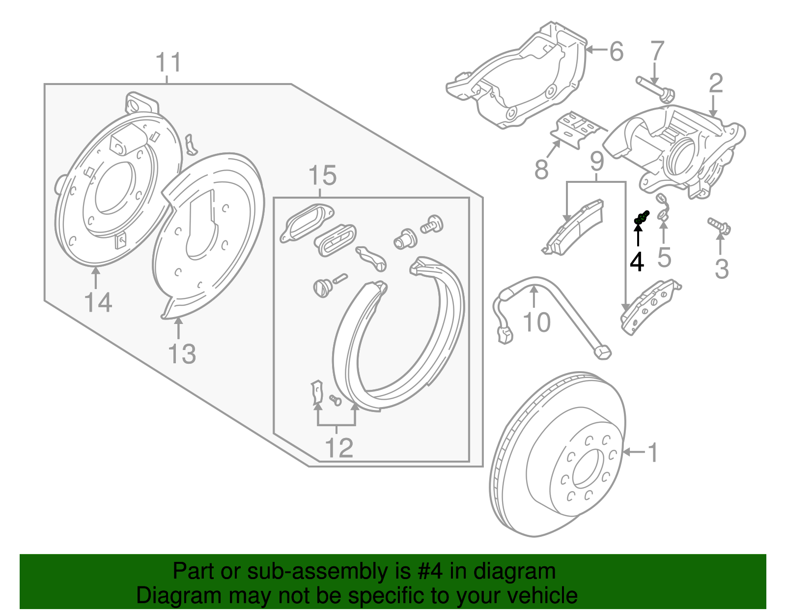 Front Disc Brake Caliper Bleeder Valve Kit with Bleeder Valve and Cap - GM (88965682)