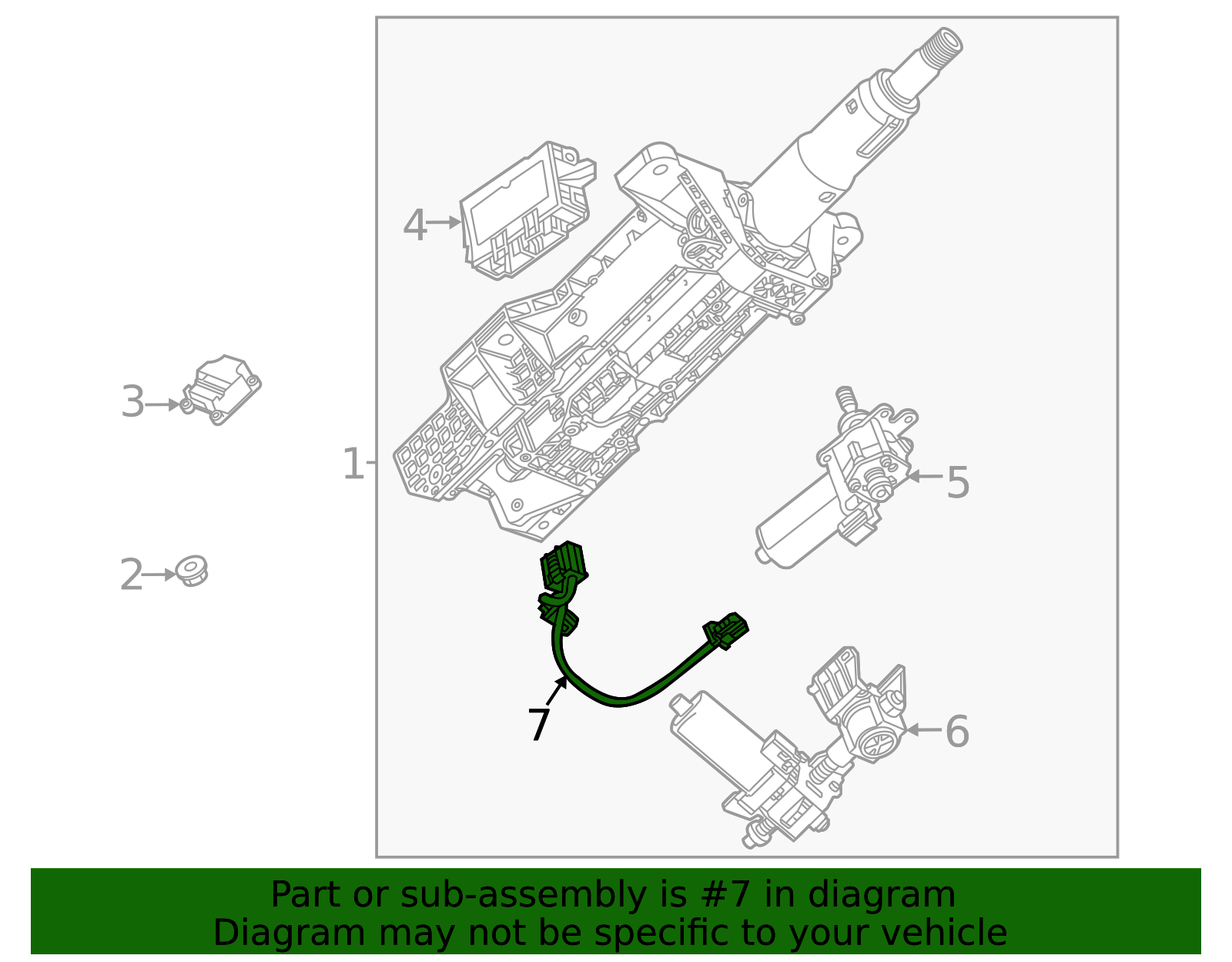 Steering Column Tilt and Telescope Wheel Actuator Motor Harness - GM (84426130)