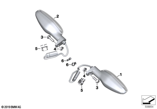 63231539659 - Multifunctional Indicator Lamp, Left 2019-2024 BMW  