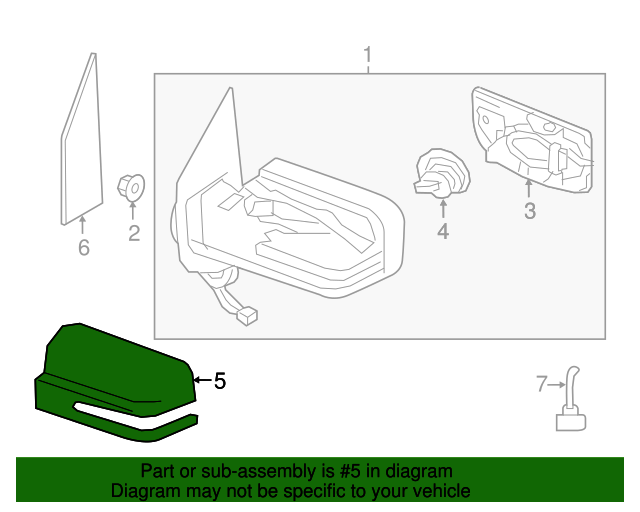 2017-2019 Nissan Mirror Cover 96373-EZ93A | OEM Parts Online