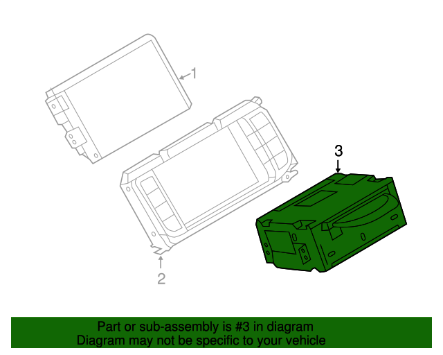 Genuine OEM CD Player Part LR093721 Fits 2012 Land Rover Range Rover