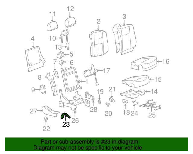 20062009 Cadillac SRX 20062009 Cadillac CTS/SRX Tan Front Seat
