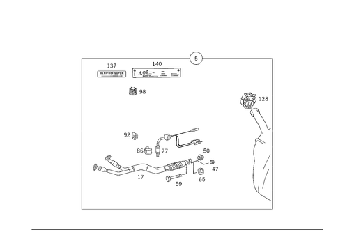 Catalyst, Installation Kit with Oxygen Sensor for 1991 Mercedes-Benz ...