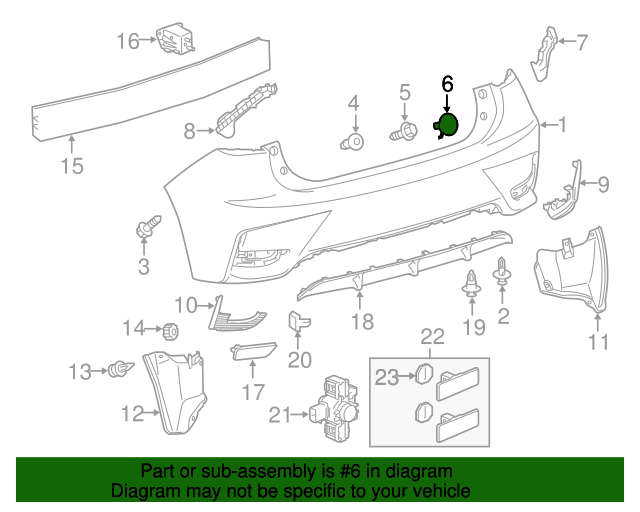Authentic Bumper Cover Hole Cover. Perfect fit for your 20112017 Lexus