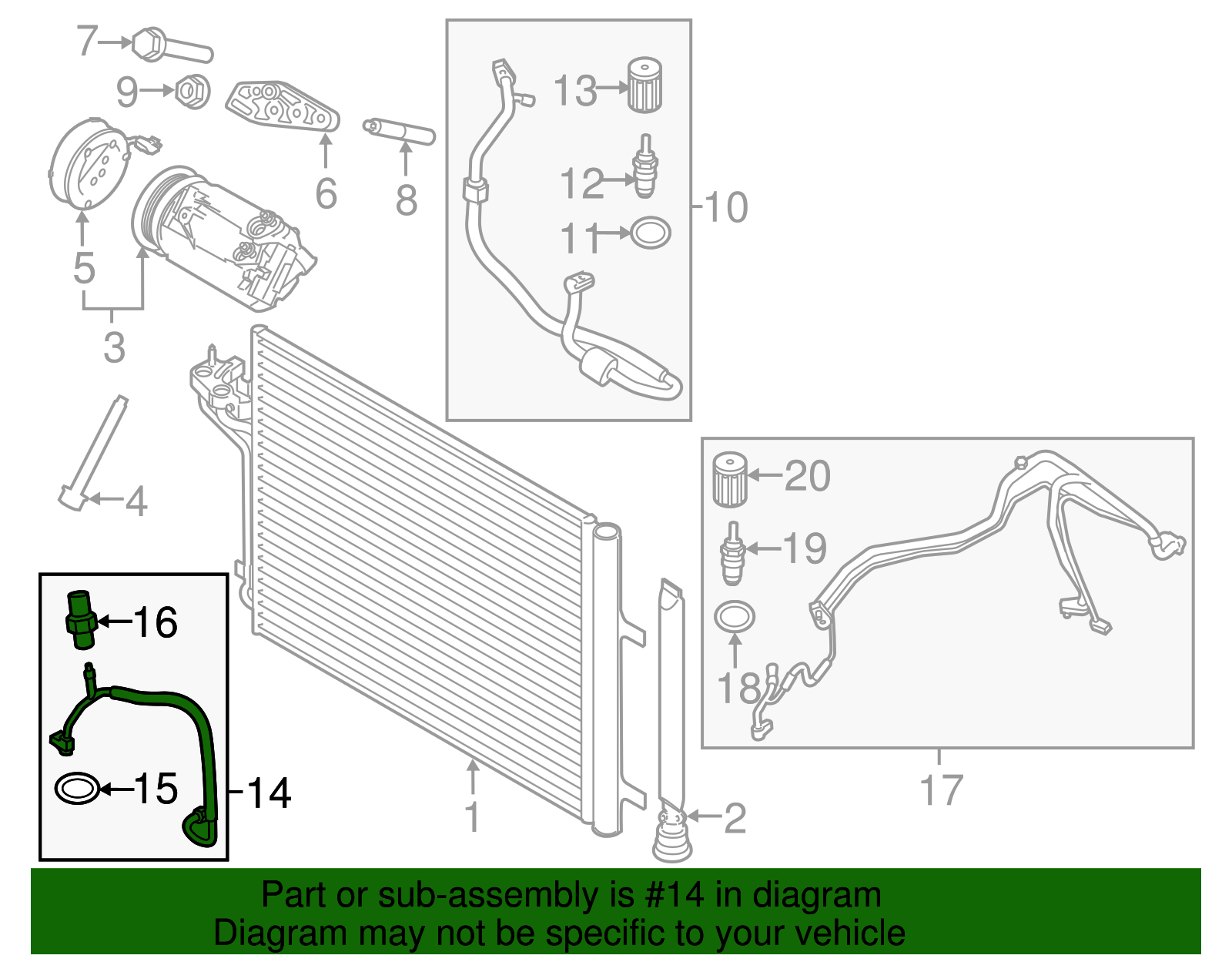 2014-2018 Ford Transit Connect Motorcraft™ A/C Refrigerant Discharge ...