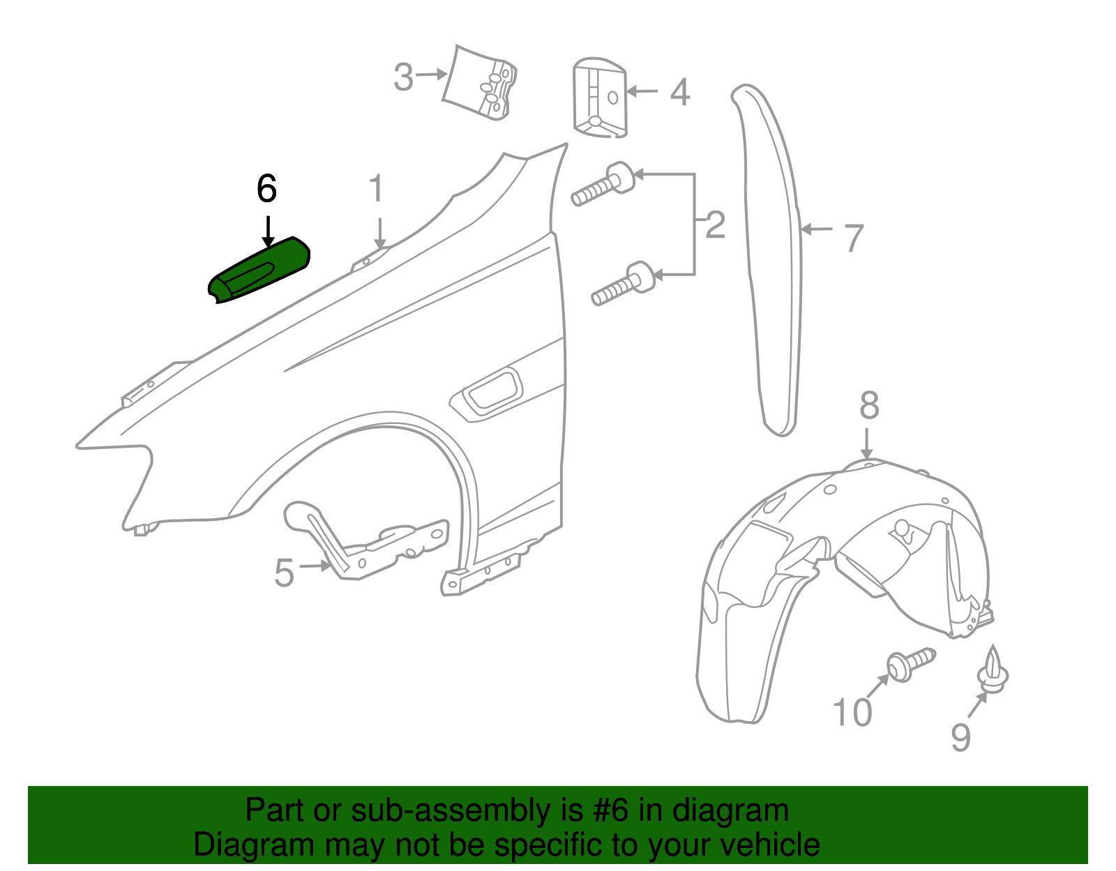 Front Fender Rear Sound Barrier - GM (92205804)