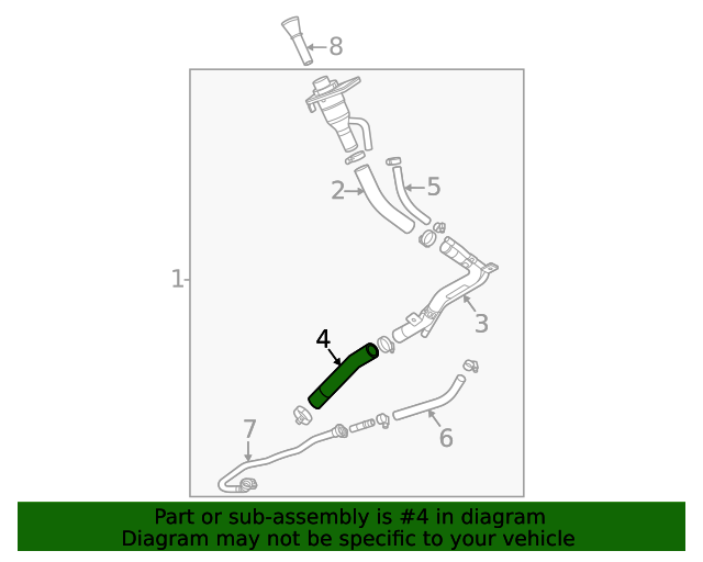 20212022 GM Fuel Tank Filler Hose 84564113